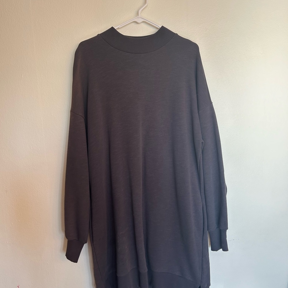 Sweaty Betty Grey Mock neck Sweatshirt Dress